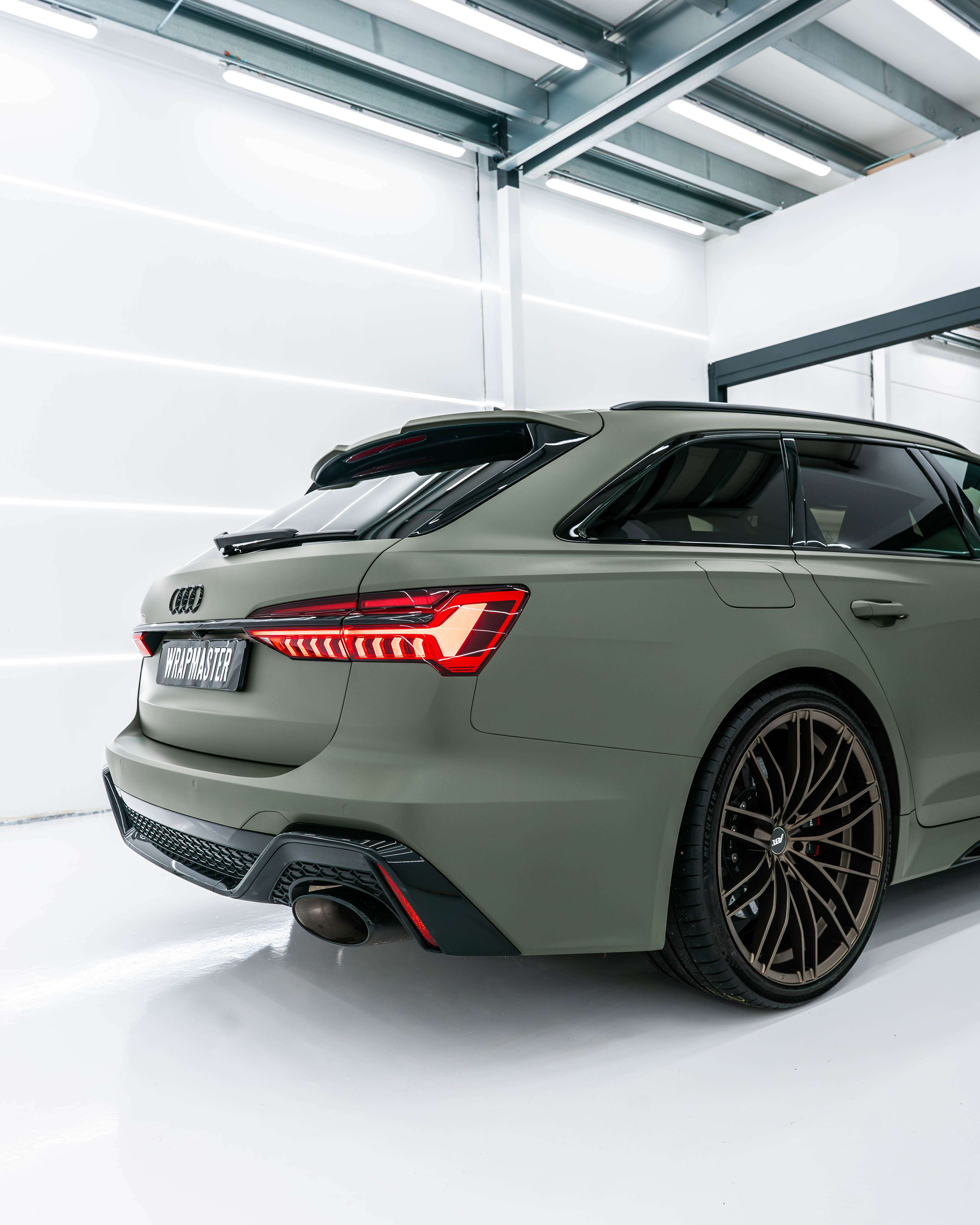 Gewrapte Audi RS6 in een nieuwe kleur, uitgevoerd door Wrapmaster DH voor een klant uit regio Utrecht